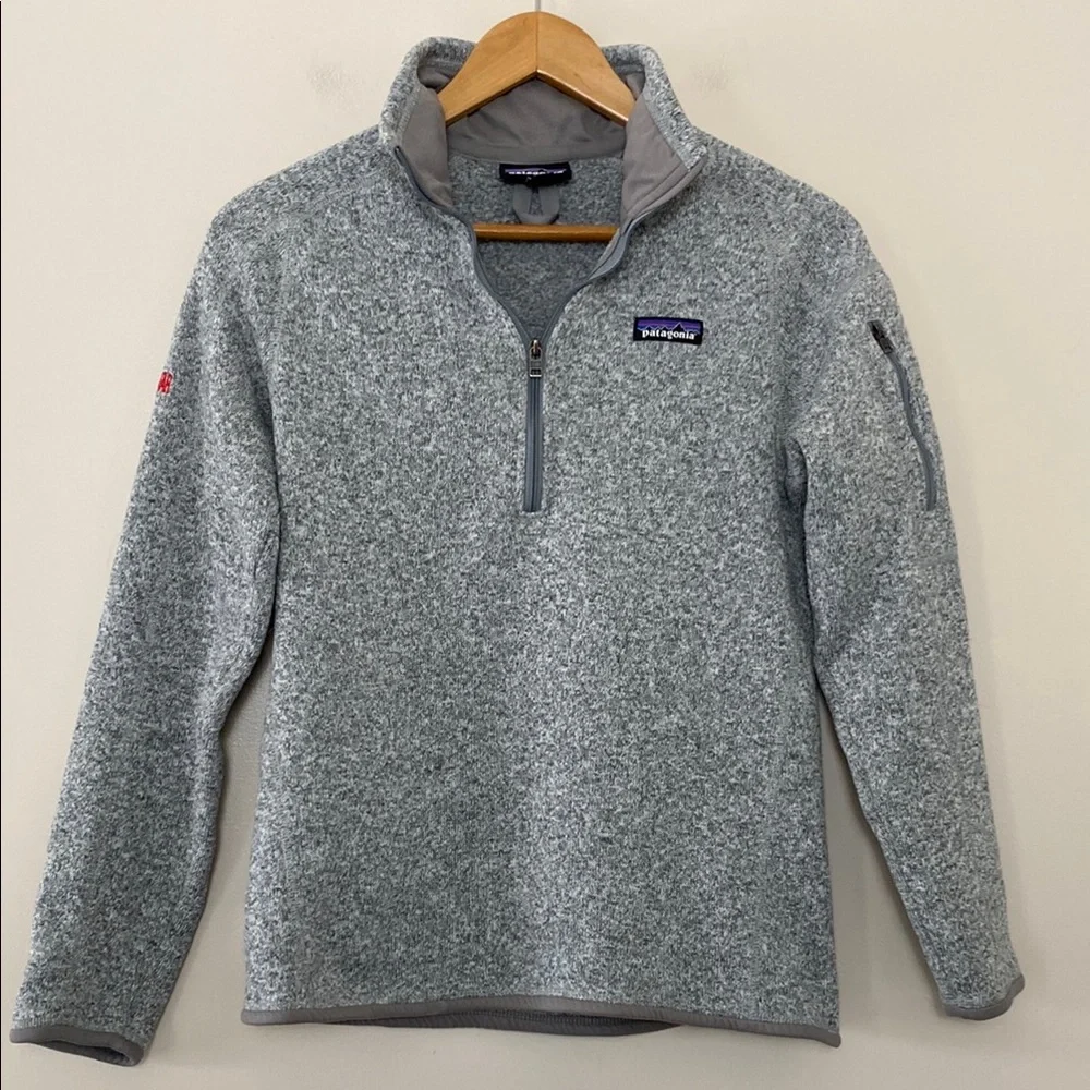 Patagonia Women's Better Sweater Fleece Gray Quarter-Zip Pullover Size M - Picture 15 of 15